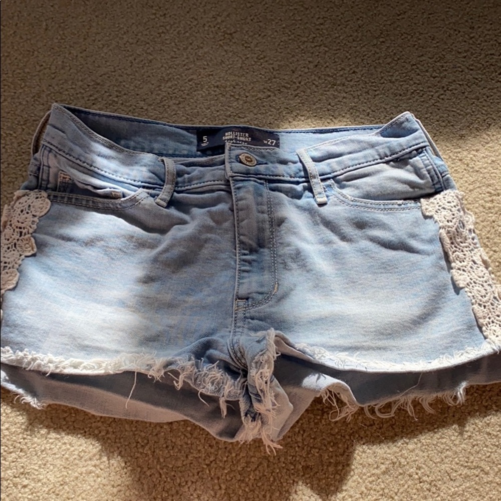 Hollister high rise jean shorts